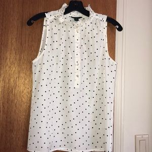 JCrew Polka Dot Sleeveless Blouse